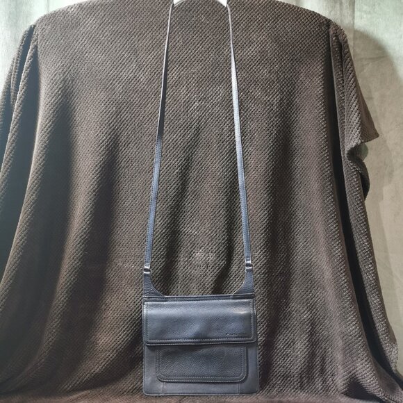 Black/Silver Vintage Double Sided Organizer Crossbody EUC #235 - Picture 2 of 14